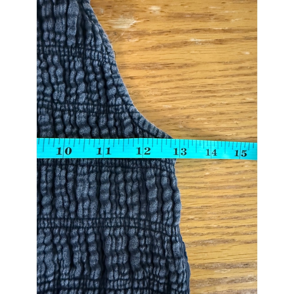 Anthropologie Charcoal Crinkle Midi Dress - Picture 6 of 8